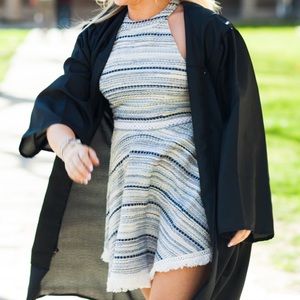 Lovers and friends blue and white mini dress. Only worn once. Small.